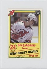 1986-87 New Jersey Devils Police Greg Adams #24 1i8