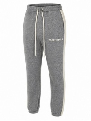 Essentials Fear of God Gray Sweatpants Size S Joggers Cream Stripe