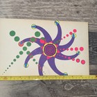 Vintage 1970 Abstract Psychedelic Geometric Painting Neon Pop Art Space Age . — photo 4