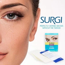 Surgiwax Eyebrow Wax Strips - Facial Wax Strips for Women Hair Removal, Ready...
