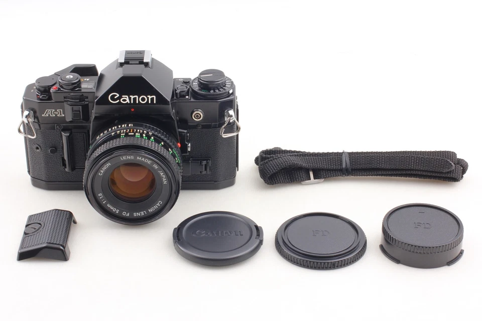 [Casi COMO NUEVO con tapa de correa] Cámara fotográfica Canon A-1 A1 35 mm + Lente NFD 50 mm F1,8 JAPÓN Foto 2 de 4