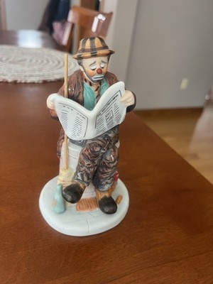 DGC Emmett Kelly Porcelain Painted Multicolor Circus Clown Figurine 1986
