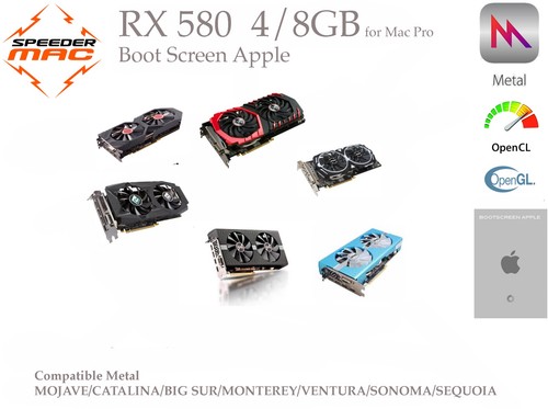  RX 580 4GB / 8 GB BootScreen Apple pour Mac Pro 4.1 / 5.1 Metal Mojave + OCLP 1