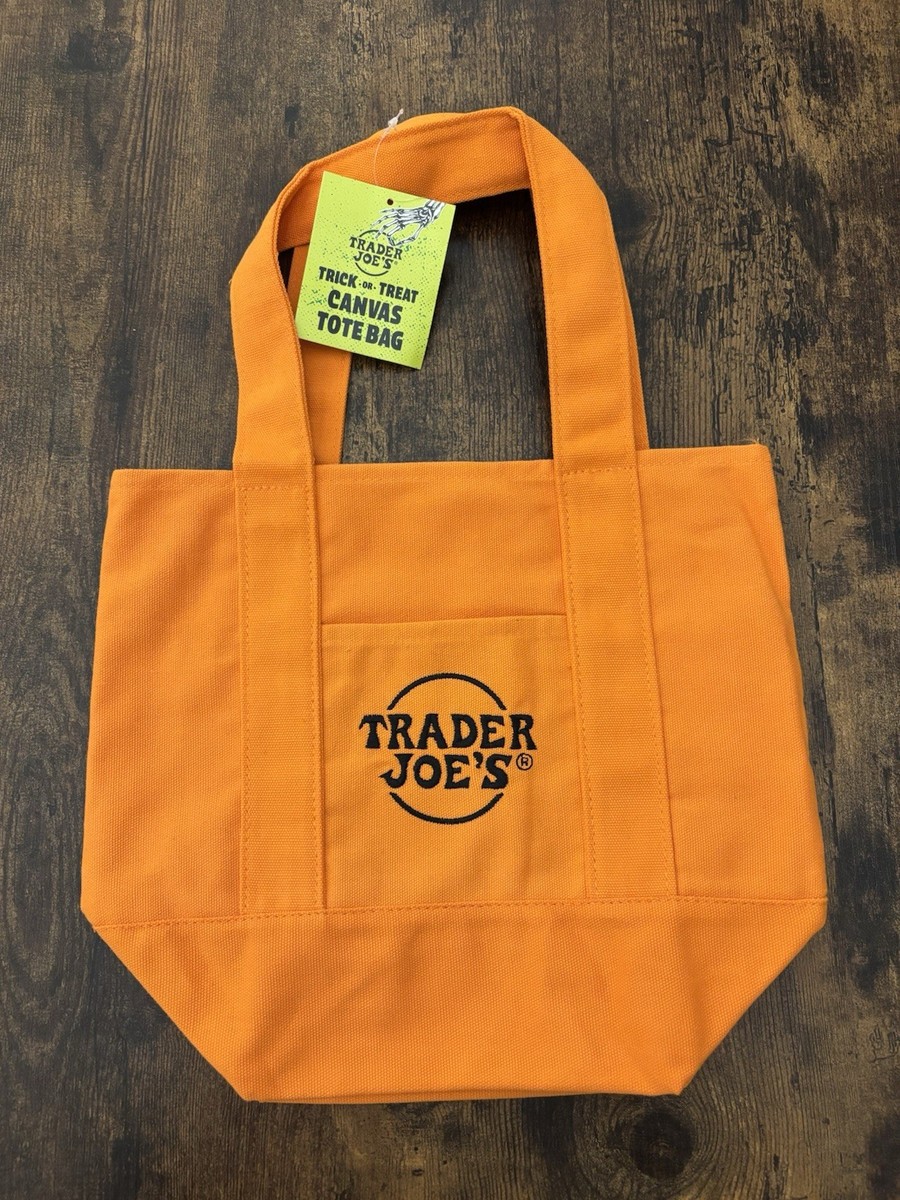 👻NEW Trader Joe's Mini Halloween Tote Bag (Orange) 🎃 SHIPS TODAY
