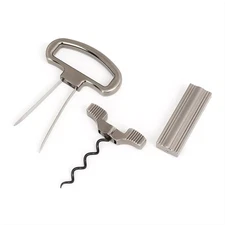 Two-Prong Cork Puller Remover Ah-So Old Wine Opener Multifunction Beer Corkscrew