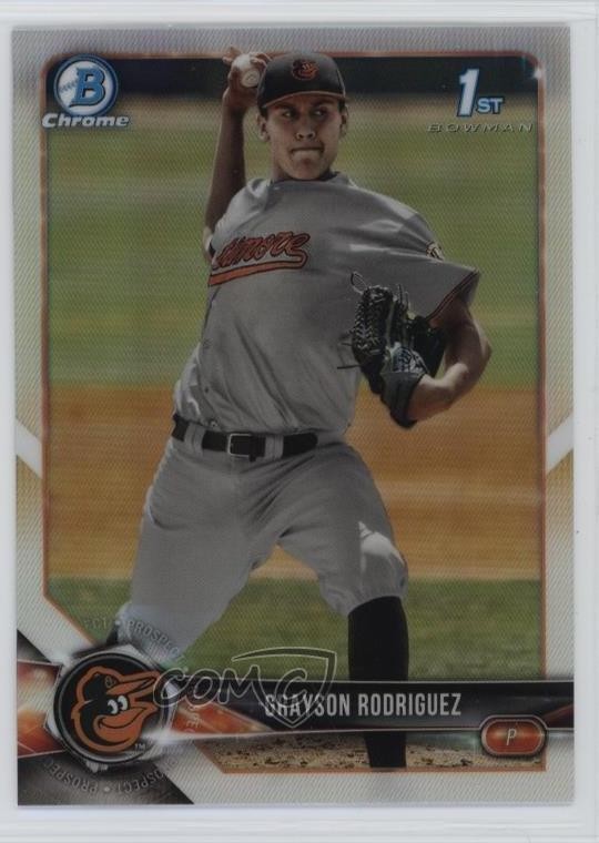 2018 Bowman Draft Chrome Refractor Grayson Rodriguez #BDC-73 1j1i