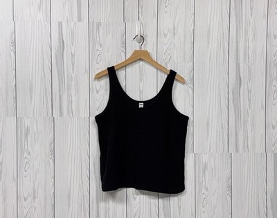 Old Navy sleeveless top womens size medium tall solid black tank pullover basic