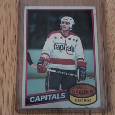 Topps 1980 Mike Gartner Rookie #195 Washington Capitals NHL Ice Hockey Card. rookie card picture