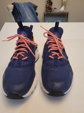 NEW Nike HUARACHE Run GS Kids Shoes, BLUE/PINK SIZE 4Y