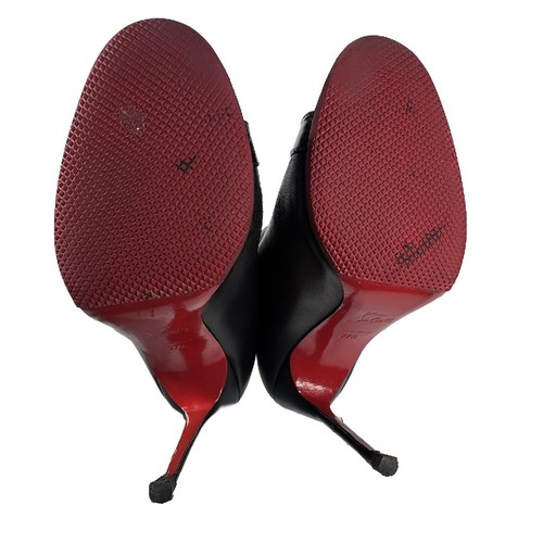 Echte Christian Louboutin – schwarze Damenstiefel aus Leder - Bild 4 von 8