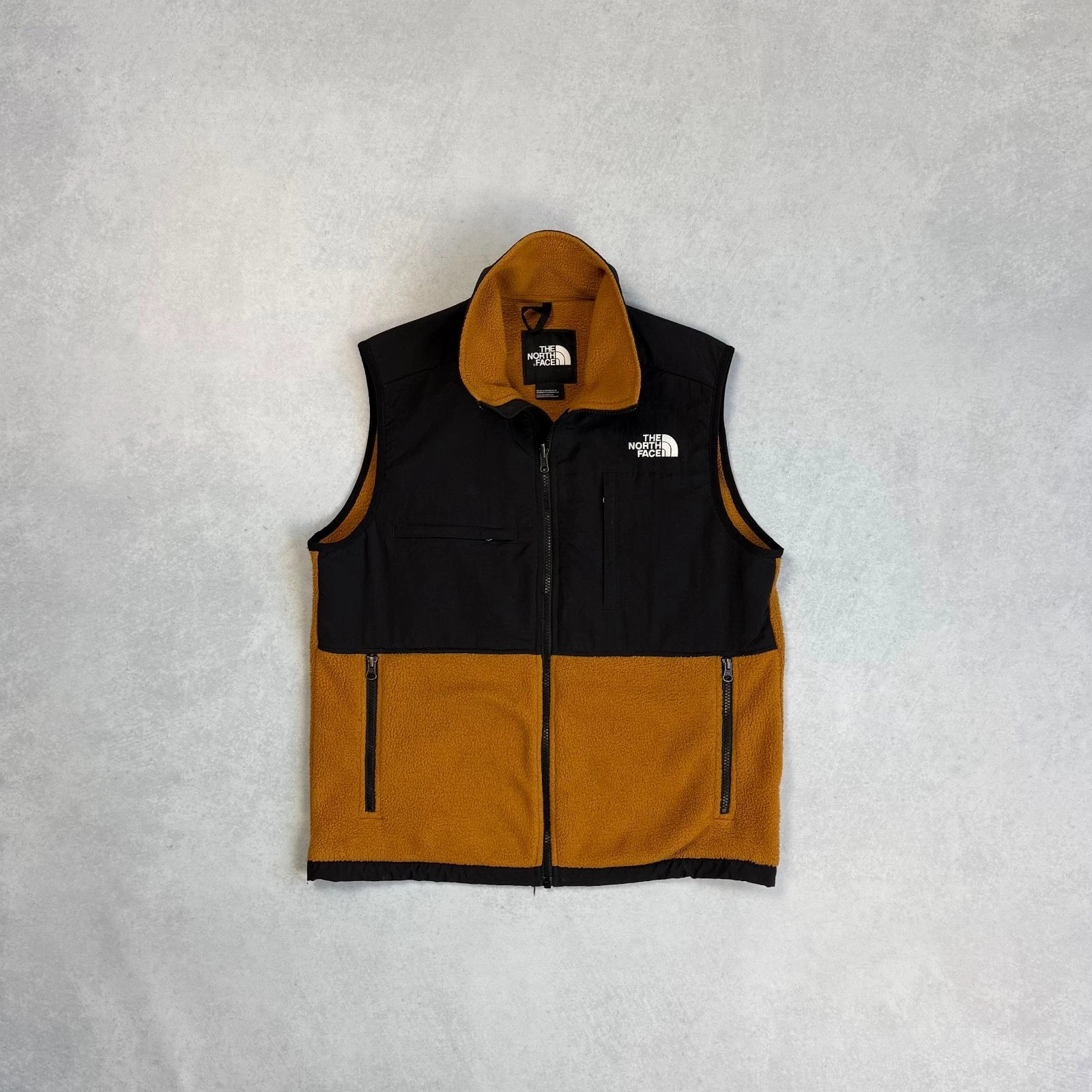 THE NORTH FACE DENALI FLEECE VEST NF0A4QYO BROWN / BLACK UNISEX SIZE MEDIUM F20