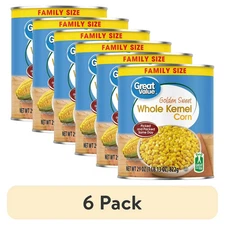 (6 Pack) Great Value Whole Kernel Sweet Corn, Gluten-Free 29 Oz Can...