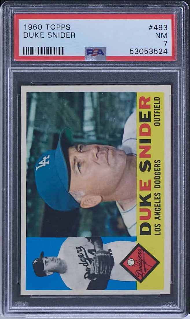 1960 Topps #493 Duke Snider PSA 7 NM