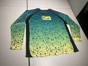 Pelagic Shirt Men’s Large Fishing Vapor Tek Psycho Dorado Green Performance Fish