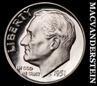 1951 Silver Roosevelt Dime-Choice Gem Proof Lustrous No Reserve #G7546