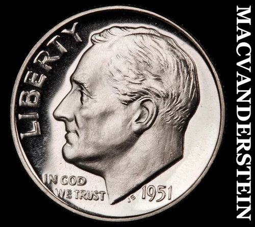 1951 Silver Roosevelt Dime-Choice Gem Proof Lustrous No Reserve #G7546