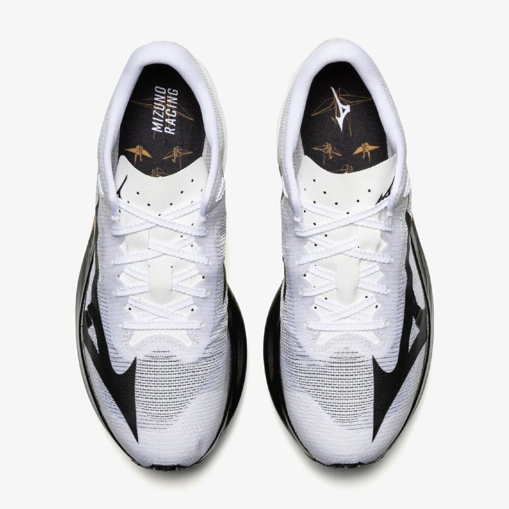 MIZUNO HYPERWARP ELITE J1GC2673 01 White Black Gold Width 2E