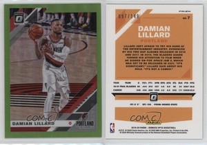 2019-20 Panini Donruss Optic Lime Green Prizm /149 Damian Lillard #7