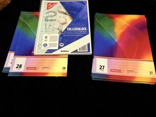 1x College Block, 3x Karierte Schulhefte Und 8 Linierte Hefte