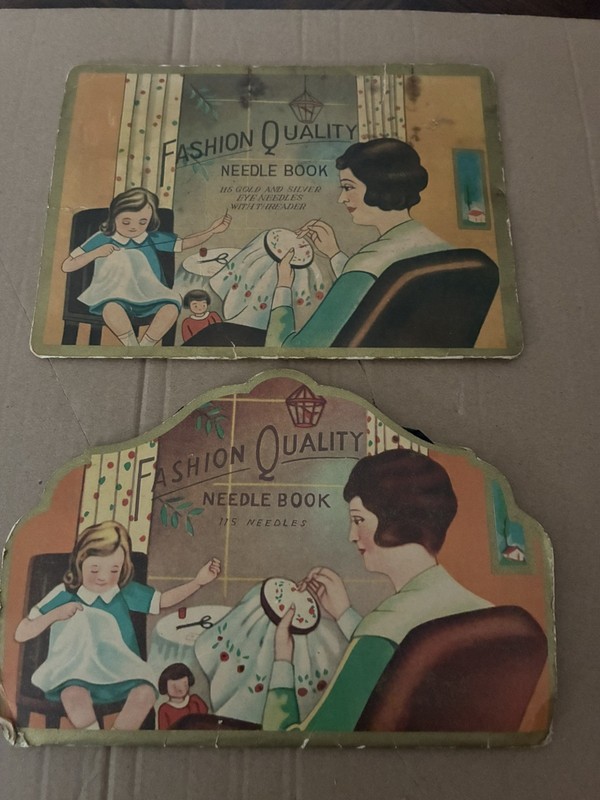 Vintage Pair of Fashion Quality Needle Books~Fair Condition ~ See Pics
