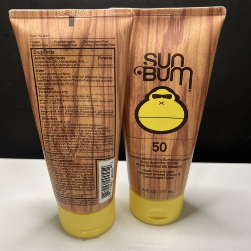 Sun Bum Original Moisturizing Sunscreen Lotion SPF 50, 6oz 2 pack exp 3/25 - Picture 2 of 2