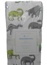 Pottery Barn Kids DINOS Fitted Crib Bed Sheet Cotton DINOSAUR Organic Baby