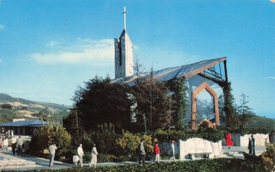 Rancho Palos Verdes Wayfarer's Chapel CA California Postcard AF/5