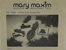 Mary Maxim 4 Decorative Candle Placemats Plastic Canvas Kit-Christmas-Hollidays