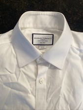 Charles Tyrwhitt Dress Shirt Mens 15/33 White Extra Slim Fit