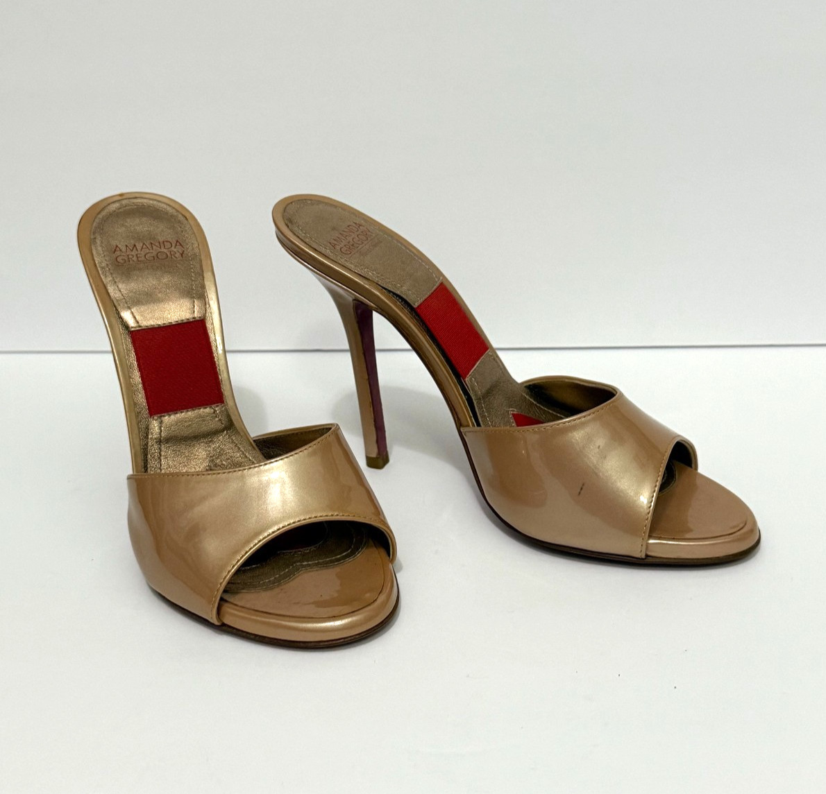 Amanda Gregory Gregory Pattern Leather High Heel … - image 4