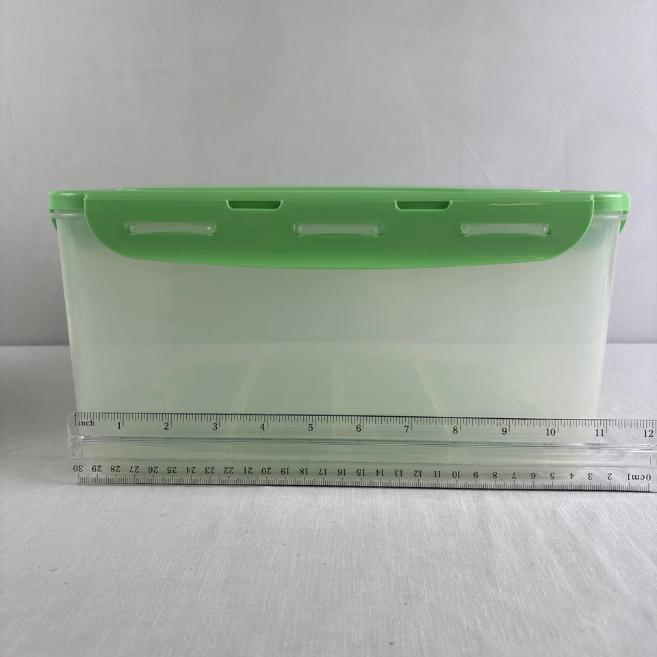 Lock And Lock 6-Piece Rectangle Food Storage Set Lime Sherbet NEW - Image 3 of 4