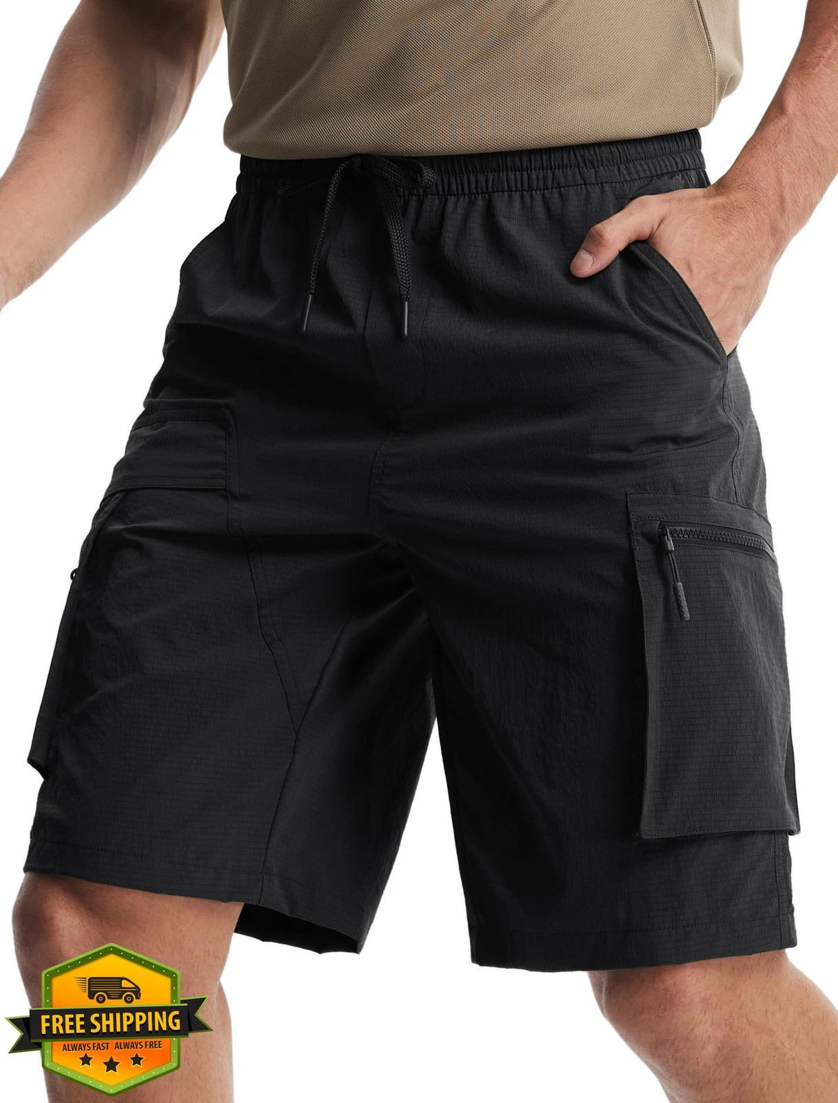 Libin Men's Quick Dry Cargo Hiking Shorts Breathable Travel