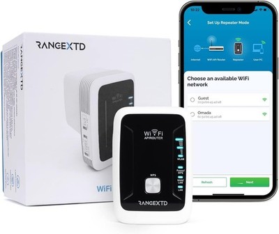 RANGEXTD WLAN Amplifier Wi-Fi Repeater Internet Amplifier for More WLAN Range WL