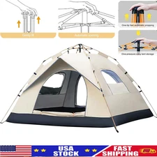 3-4 Person Automatic Camping Tent Hiking Instant Canopy Pop Up Tents Waterproof