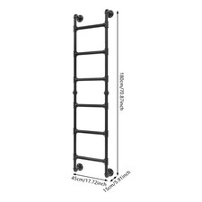 Dorm Bunk Bed 6-step Ladder Wall-mount Ladder...