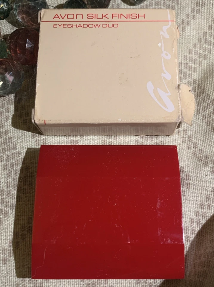 Vtg Avon Silk Finish Eyeshadow Teal Suede Amber Suede Duo NIB discontinued Rare - Image 3 of 4