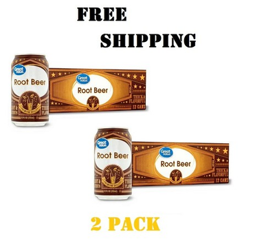 #ad #ad Great Value Root Beer Soda Pop 12 fl oz 12 Pack Cans 2PACK $9.44