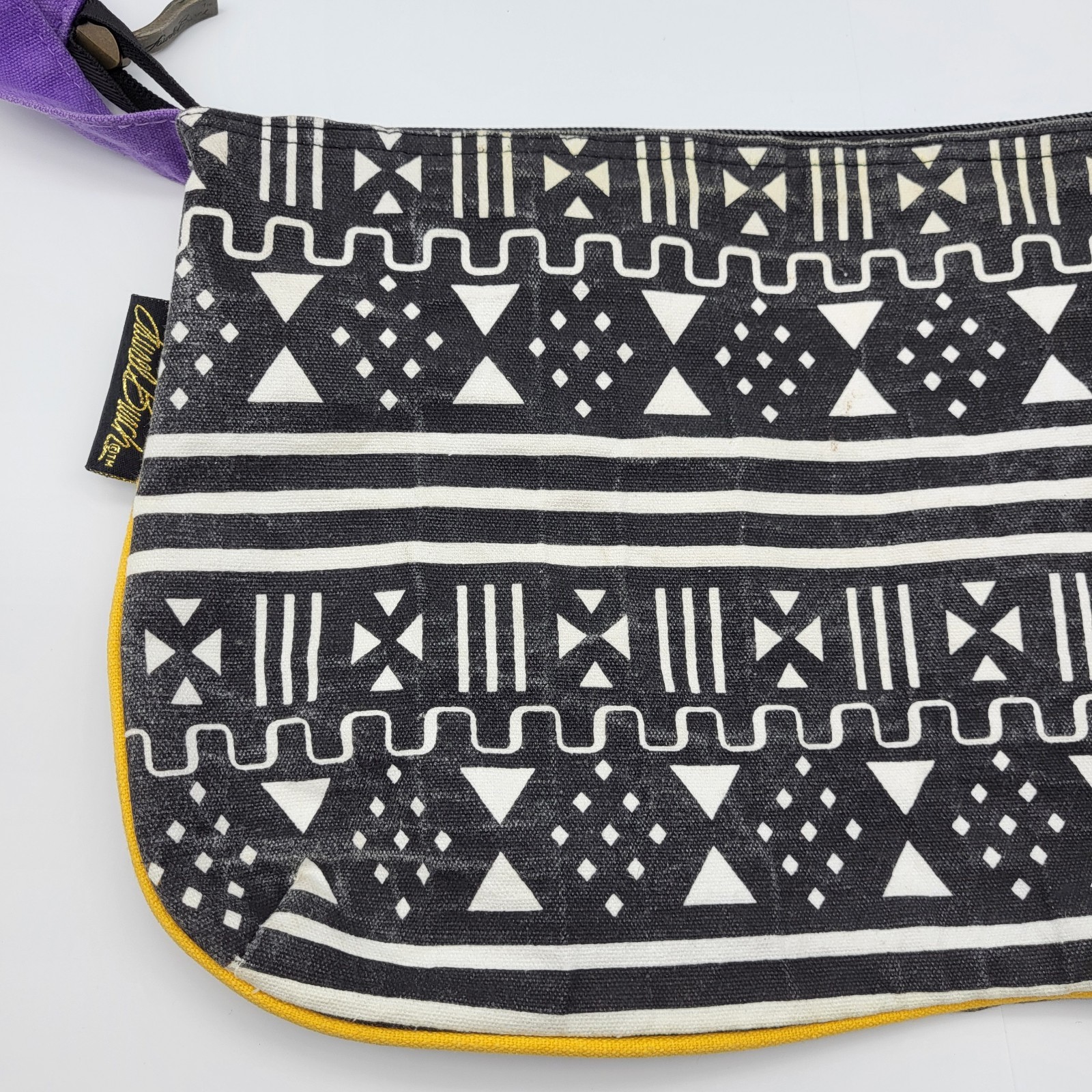 Dog Tails Patchwork Laurel Burch Boho Canvas Purs… - image 5