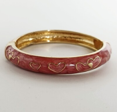 Stroili Armband Gold Coll. ''Sal Y Limon'' Metall vergoldet rosa emailliert und Herzen