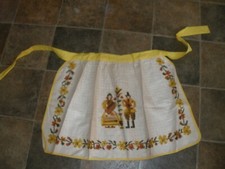 NEW Vintage Made in Amish Country PA Handmade Half Linen Apron