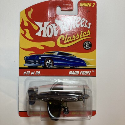 HOT WHEELS 2006 CLASSICS SERIES 2 #13 MADD PROPZ AIRPLANE OLIVE