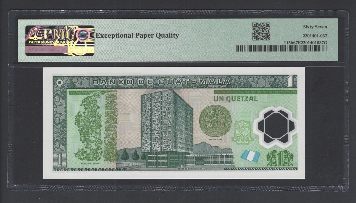 Guatemala One Quetzal 2011 P115b Uncirculated Grade 67 | eBay