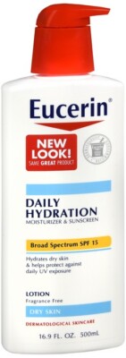 Eucerin Daily Hydration Lotion SPF 15 Fragrance Free 16.9 OZ