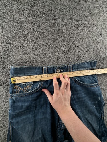 Big Star Jeans Men 34Rx30 Bootcut Pioneer Cotton Ridged Denim Western Rodeo Blue - Picture 13 of 22