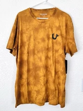 NWT True Religion Men's Gold Coast MARBLE SS HS Graphic CREW NECK T Size XXL