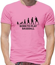 Born To Play Baseball - Mens T-Shirt - Base Ball Player Fan Love Bat