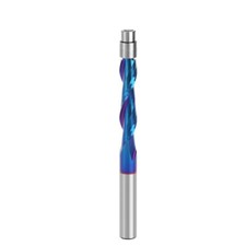 Flush Trim Router Bit Solid Carbide UP/DOWN Compression Bit Nano-Blue 1/4  Shank