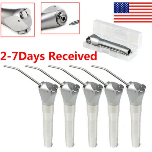1-5Pcs Dental 3 Way Air Water Spray Triple Syringe Handpiece w/ 2 Nozzles Tips - Image 2 of 4