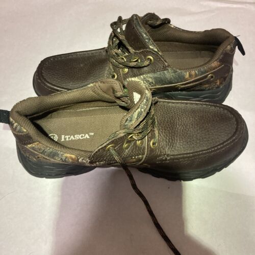 Itasca Waterproof Brown Camo Shoes Mens Size 10.5 Model 2540885 Leather Nylon - Picture 3 of 6