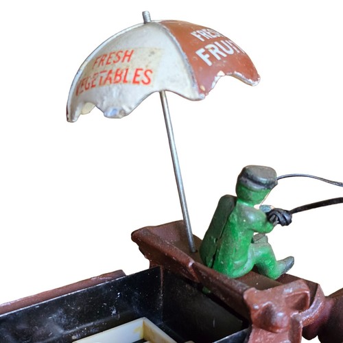 Antique Cast Iron Horse-Drawn Cart Toy w/ Fresh Fruits & Vegetables READ - Picture 9 of 18